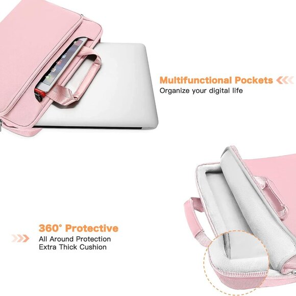 Protective Laptop Shoulder Bag Compatible with MacBook Air/Pro - Picture 2 of 6
